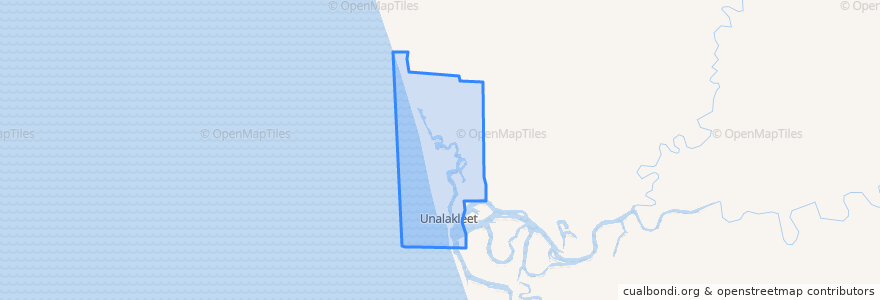 Mapa de ubicacion de Unalakleet.