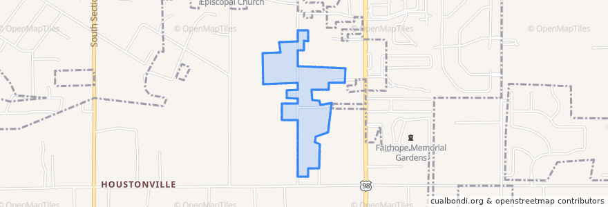 Mapa de ubicacion de Fairhope.