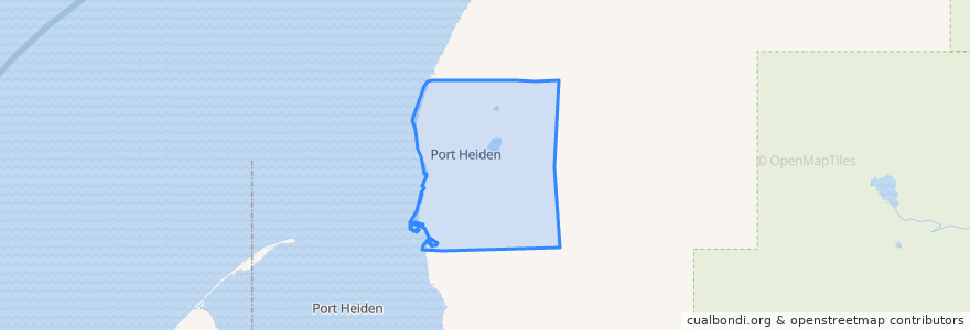 Mapa de ubicacion de Port Heiden.