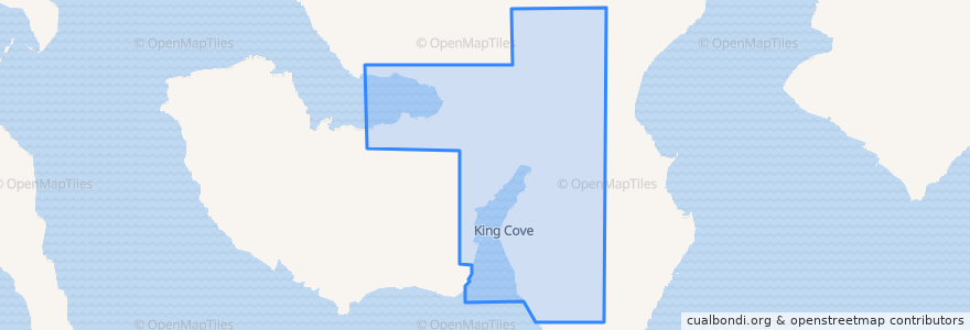 Mapa de ubicacion de King Cove.