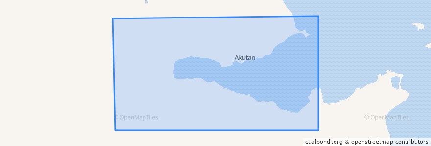 Mapa de ubicacion de Akutan.