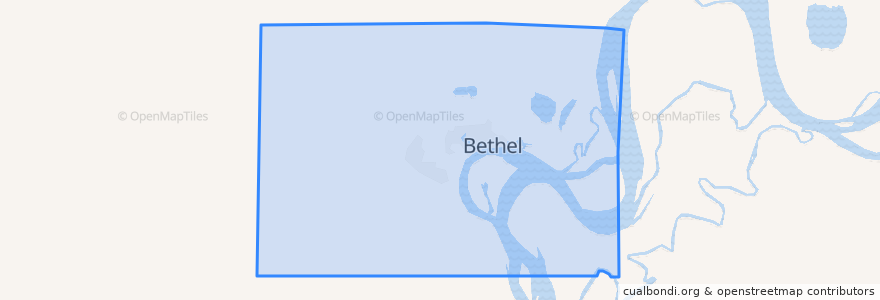 Mapa de ubicacion de Bethel.