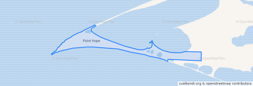 Mapa de ubicacion de Point Hope.