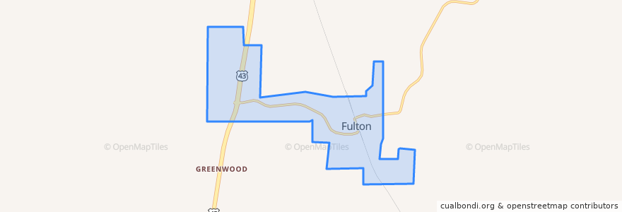 Mapa de ubicacion de Fulton.