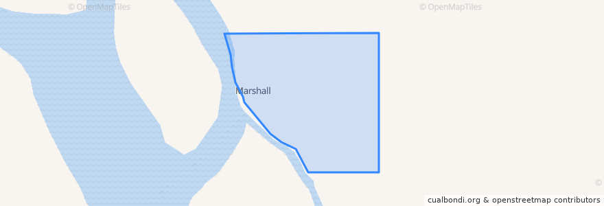 Mapa de ubicacion de Marshall.