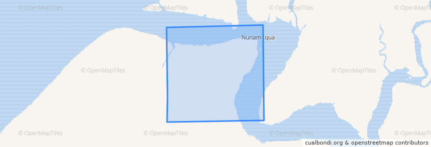 Mapa de ubicacion de Nunam Iqua.