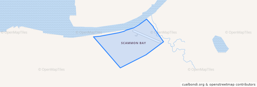 Mapa de ubicacion de Scammon Bay.