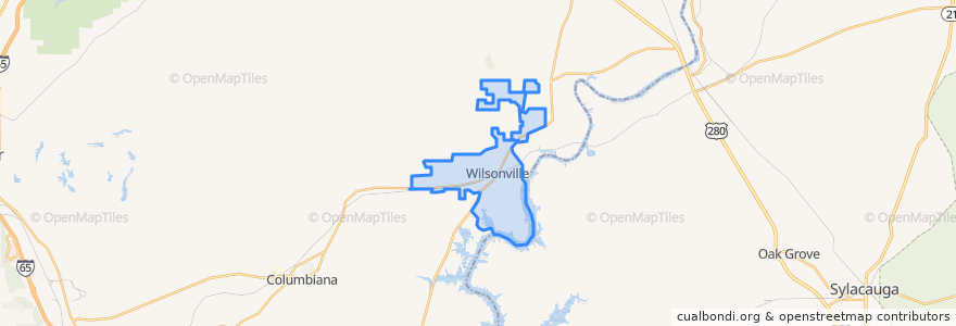 Mapa de ubicacion de Wilsonville.