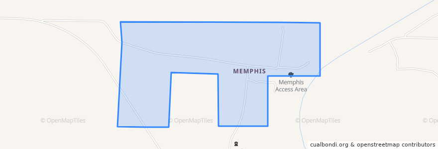 Mapa de ubicacion de Memphis.