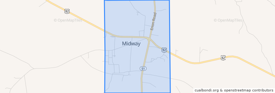 Mapa de ubicacion de Midway.