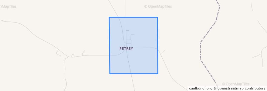 Mapa de ubicacion de Petrey.