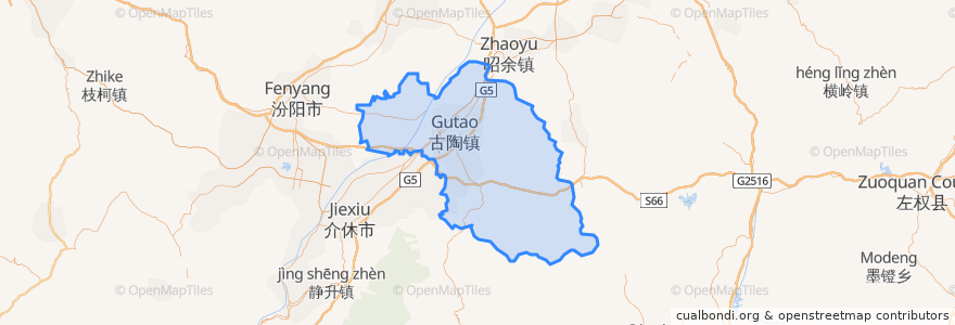 Mapa de ubicacion de 平遥县.