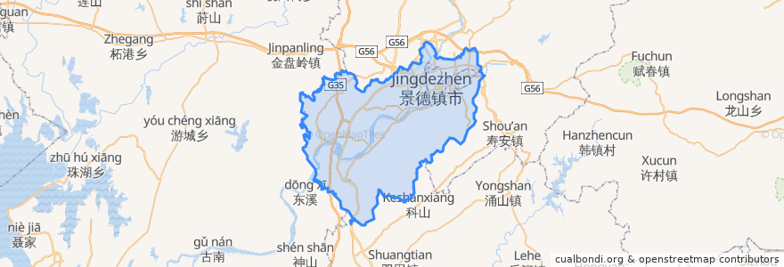 Mapa de ubicacion de 昌江区.