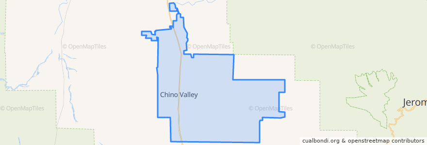 Mapa de ubicacion de Chino Valley.