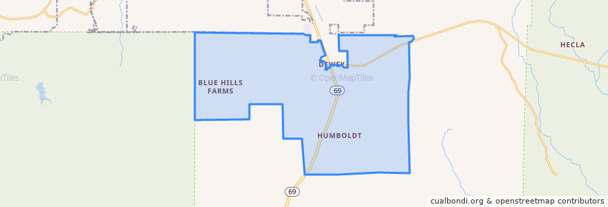 Mapa de ubicacion de Dewey-Humboldt.