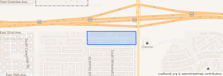 Mapa de ubicacion de Desert Sun Condominiums.