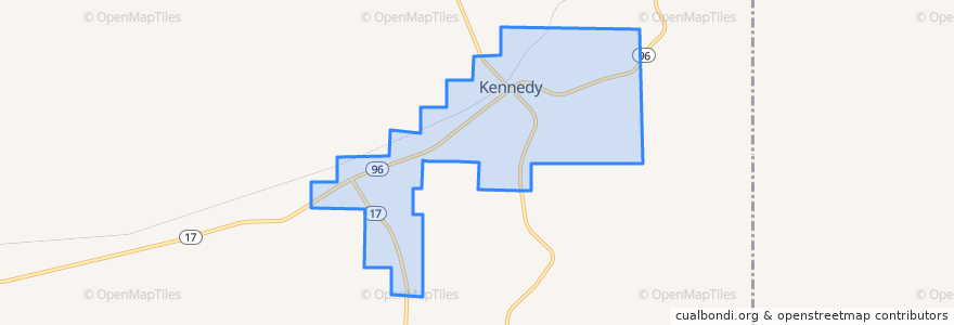 Mapa de ubicacion de Kennedy.