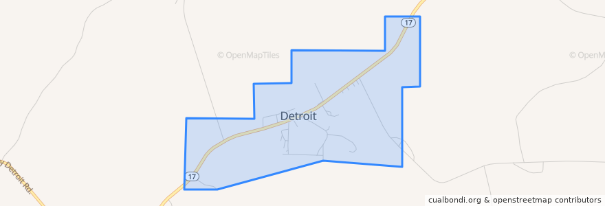 Mapa de ubicacion de Detroit.