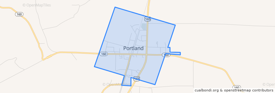 Mapa de ubicacion de Portland.