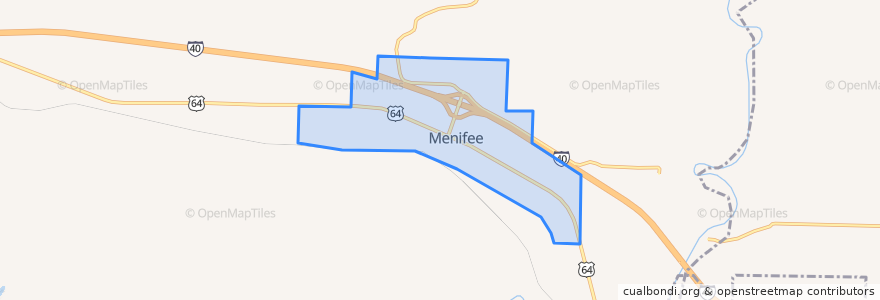 Mapa de ubicacion de Menifee.