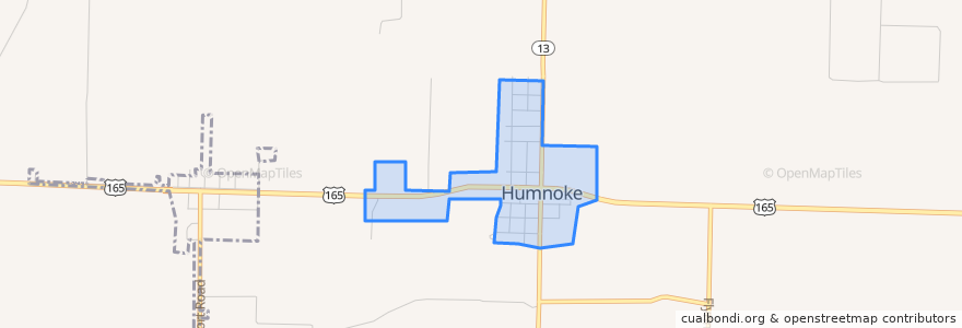 Mapa de ubicacion de Humnoke.