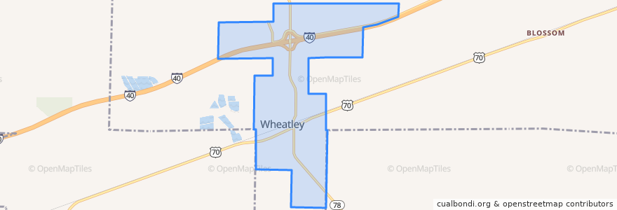 Mapa de ubicacion de Wheatley.