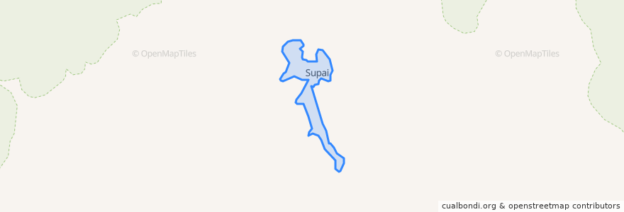 Mapa de ubicacion de Supai.