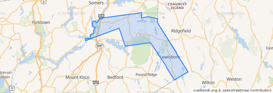 Mapa de ubicacion de Town of Lewisboro.