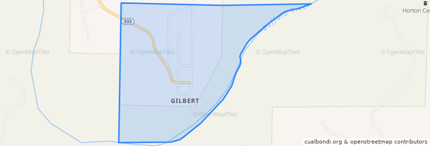 Mapa de ubicacion de Gilbert.