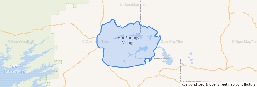 Mapa de ubicacion de Hot Springs Village.