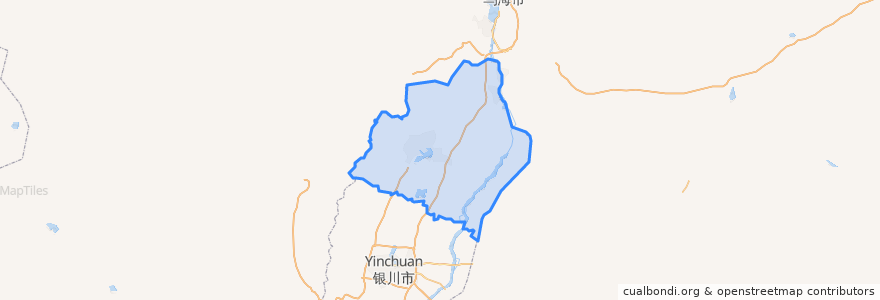 Mapa de ubicacion de 石嘴山市.