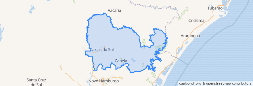 Mapa de ubicacion de Região Geográfica Imediata de Caxias do Sul.