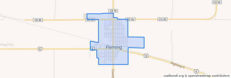 Mapa de ubicacion de Fleming.