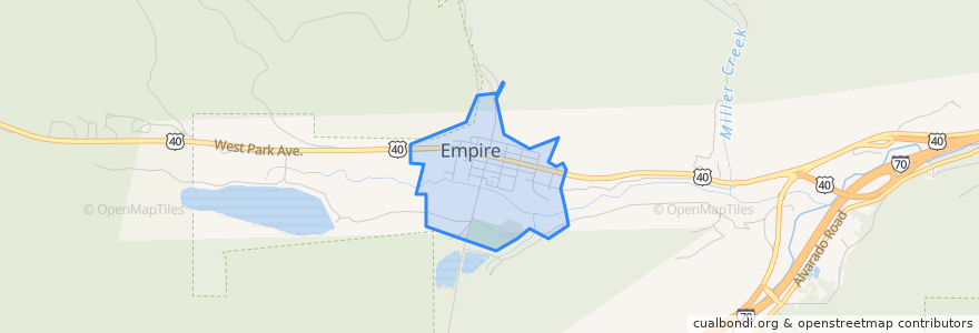 Mapa de ubicacion de Empire.