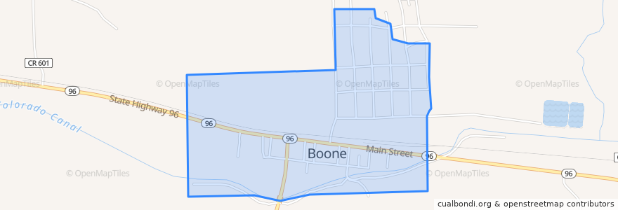 Mapa de ubicacion de Boone.