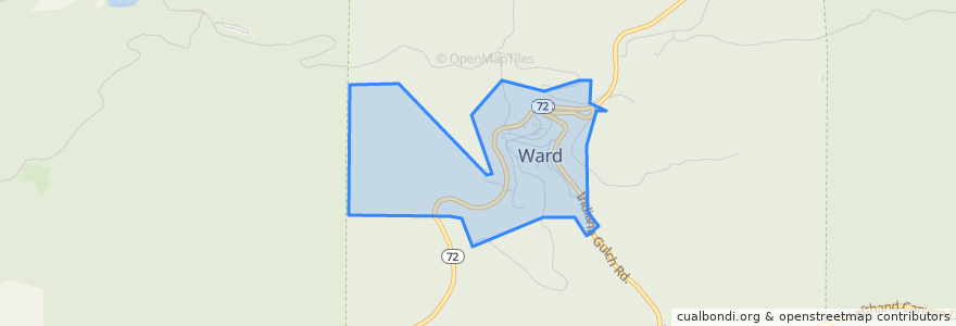 Mapa de ubicacion de Ward.