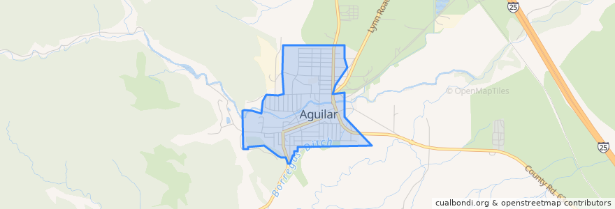 Mapa de ubicacion de Aguilar.