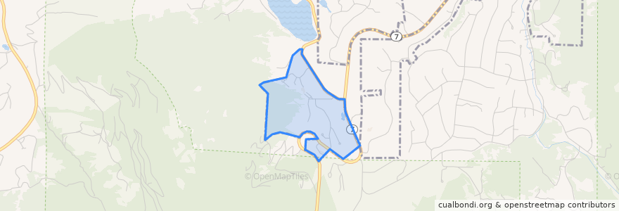 Mapa de ubicacion de Estes Park.