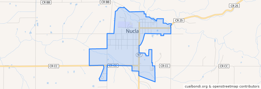 Mapa de ubicacion de Nucla.