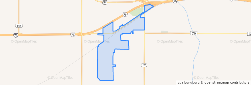 Mapa de ubicacion de Wiggins.