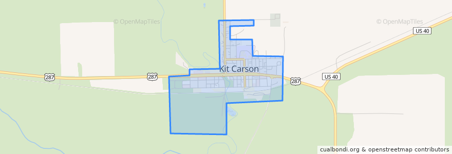 Mapa de ubicacion de Kit Carson.