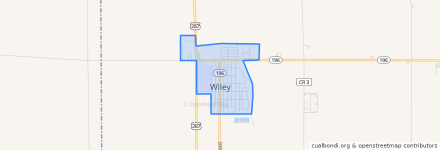 Mapa de ubicacion de Wiley.