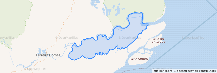 Mapa de ubicacion de Cutias.