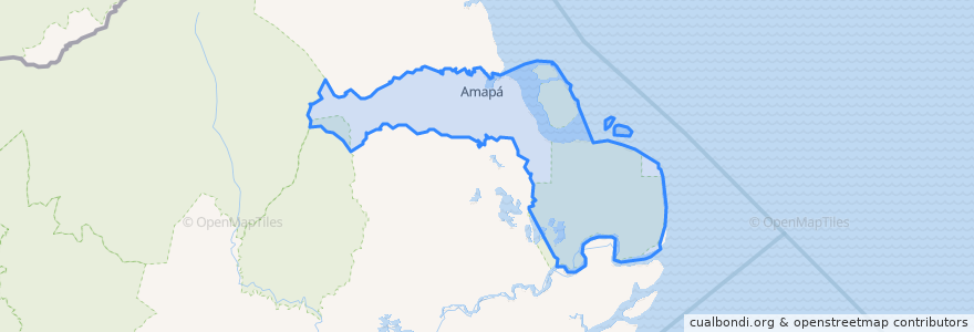 Mapa de ubicacion de Amapá.