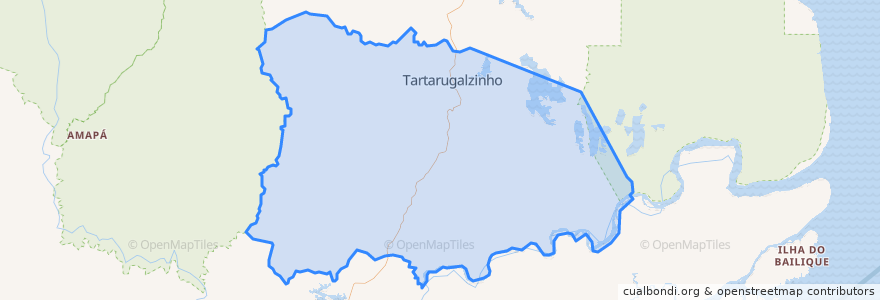 Mapa de ubicacion de Tartarugalzinho.