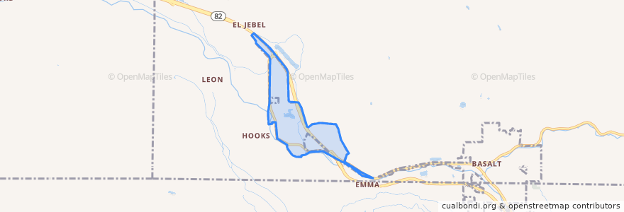 Mapa de ubicacion de Basalt.