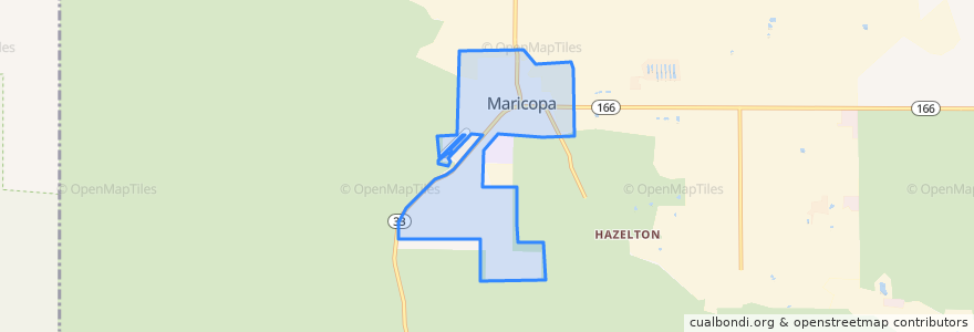 Mapa de ubicacion de Maricopa.