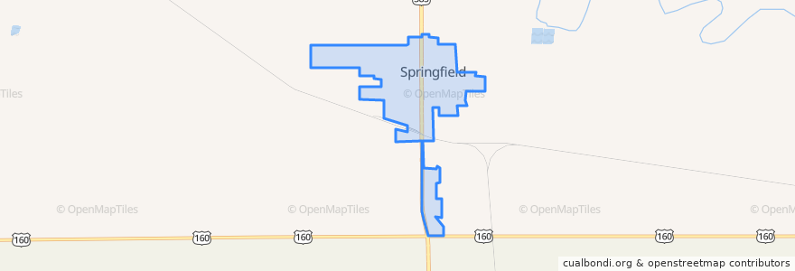 Mapa de ubicacion de Springfield.