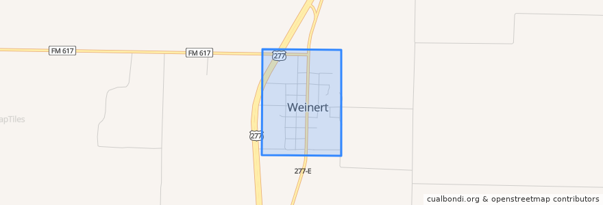 Mapa de ubicacion de Weinert.
