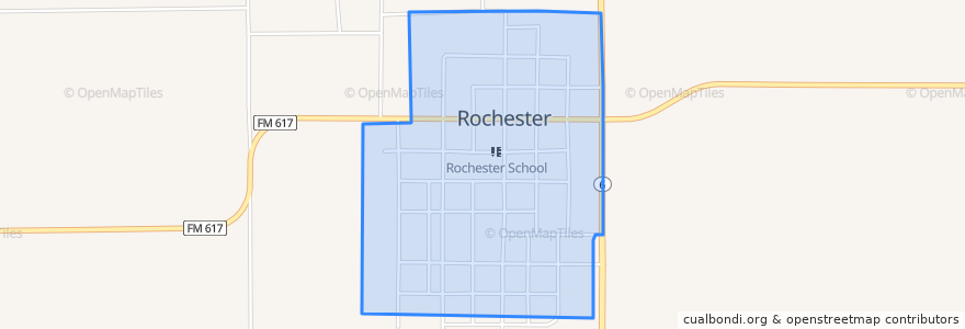 Mapa de ubicacion de Rochester.